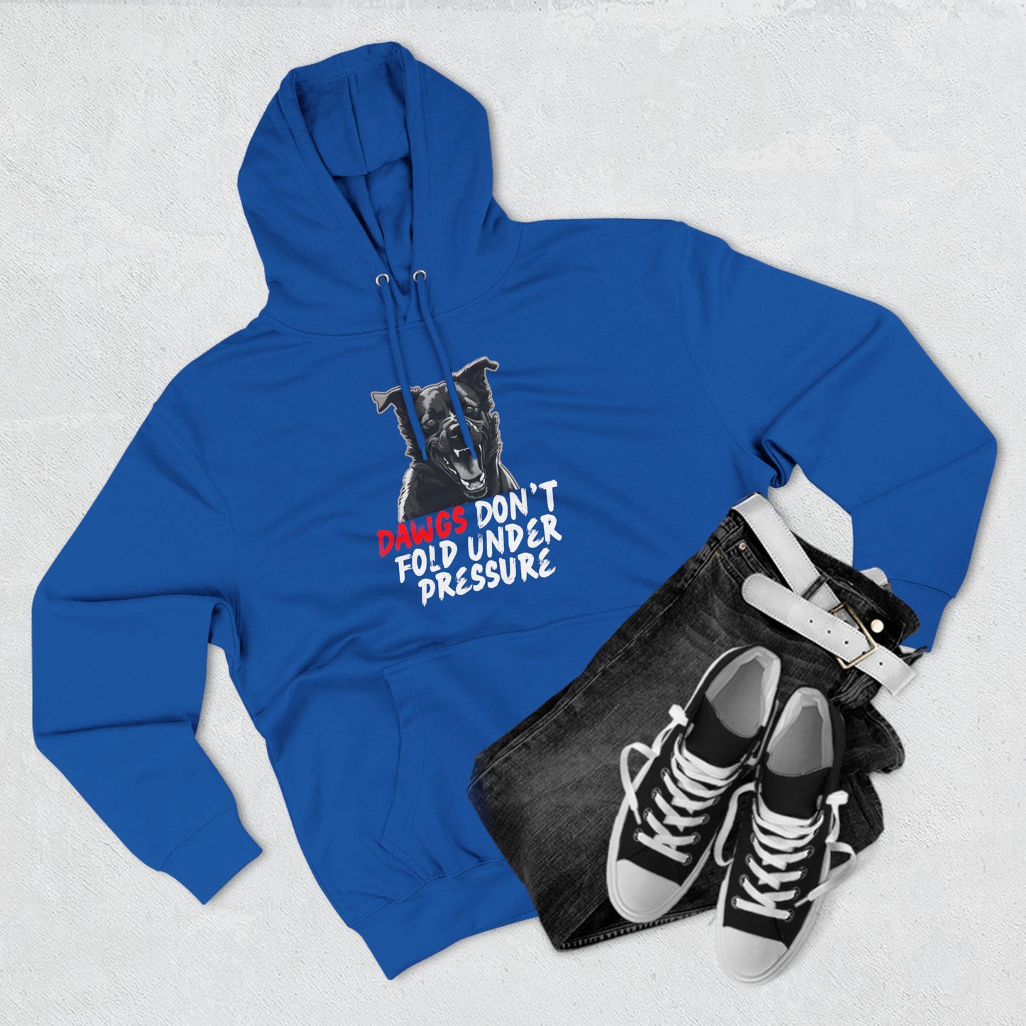 Fleece Hoodie 'Dawgs Don’t Fold Under Pressure'